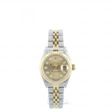 Ladies Rolex DateJust 69173 18ct Yellow Gold   Stainless Steel case with Champagne Diamond Set dial