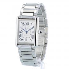 Gents Cartier Tank Must XL WSTA0053 Stainless Steel case with White Roman Numerals dial