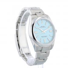 Gents Rolex Oyster Perpetual 41 124300 Steel case with Turquoise Blue dial