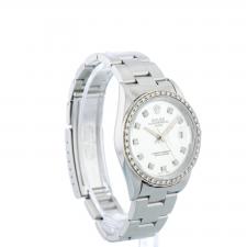 Gents Rolex Date 15200 Stainless Steel case with Silver Diamond Set dial