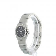 Ladies Omega Constellation 12315246051001 Steel case with Black Diamond dial