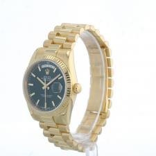 Gents Rolex Day Date 118238 18ct Yellow Gold case with Green dial