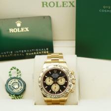 Gents Rolex Daytona 126508 18ct Yellow Gold case with Black dial
