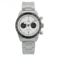 Gents Tudor Black Bay Chrono 79360N Steel case with White dial