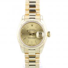 Ladies Rolex Datejust 79178 18 CT case with Gilt dial