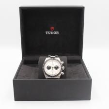 Gents Tudor Black Bay Chrono 79360N Stainless Steel case with White dial