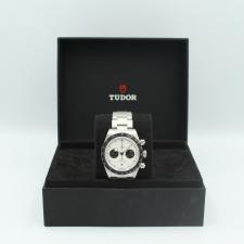 Gents Tudor Black Bay Chrono 79360N Stainless Steel case with white dial with black sub dial