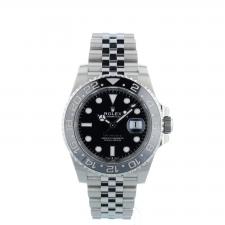 Gents Rolex GMT Master II 126710GRNR Stainless Steel case with Black dial