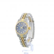 Ladies Rolex DateJust 69173 18ct Yellow Gold   Stainless Steel case with Blue Diamond dial