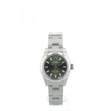 Ladies Rolex DateJust 28 176200 Steel case with Green dial