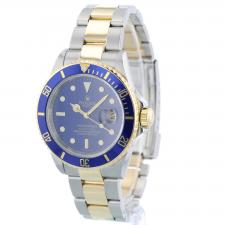 Gents Rolex Submariner Date 16613T 18ct Yellow Gold   Stainless Steel case with Blue dial