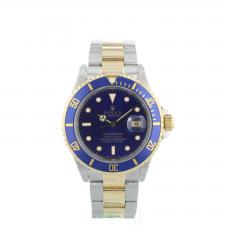 Gents Rolex Submariner Date 16613 18ct Yellow Gold   Stainless Steel case with Blue dial