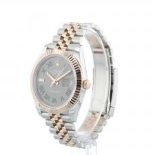Gents Rolex Datejust 41 126331 18ct Rose Gold Stainless Steel case with Wimbledon dial