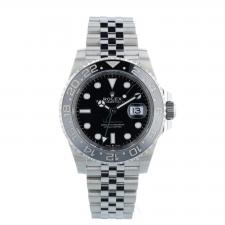 Gents Rolex GMT Master II 126710GRNR Stainless Steel case with Black dial