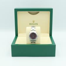 Ladies Rolex Oyster Perpetual 31 177200 Steel case with Red Grape dial