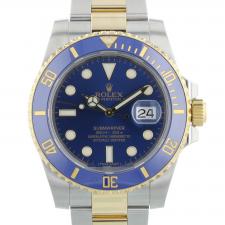 Gents Rolex Submariner Date 116613LB 18ct Yellow Gold   Stainless Steel case with Blue dial
