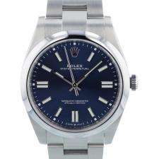 Gents Rolex Oyster Perpetual 41 124300 Stainless Steel case with Blue dial