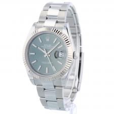 Gents Rolex Datejust 41 126334 Stainless Steel case with Mint Green dial
