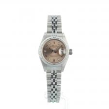 Ladies Rolex Oyster Perpetual Date 79160 Steel case with Salmon dial