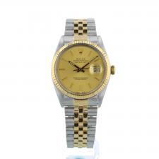 Gents Rolex Datejust 36 16013 18ct Yellow Gold   Stainless Steel case with Gilt dial