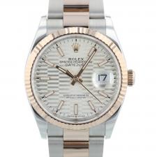 Gents Rolex Oyster Datejust 36 126231 18ct Rose Gold Stainless Steel case with Motif dial