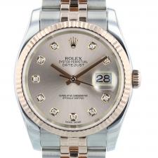 Gents Rolex DateJust 36 116231 18ct Rose Gold   Stainless Steel case with Pink Diamond Dial dial