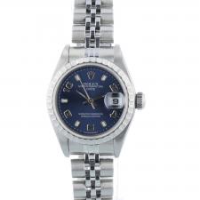Ladies Rolex DateJust 79240 Stainless Steel case with Blue dial