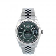 Gents Rolex Sky Dweller 336934 Stainless Steel case with Green dial