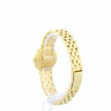 Ladies Omega DeVille 71606300 18 CT case with Gilt dial