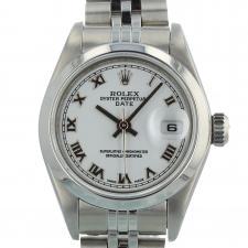 Ladies Rolex Oyster Perpetual Date 79160 Steel case with White dial
