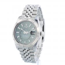 Gents Rolex Sky Dweller 336934 Stainless Steel case with Mint Green dial