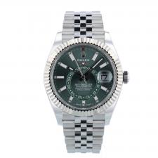 Gents Rolex Sky Dweller 336934 Stainless Steel case with Mint Green dial