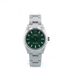 Ladies Rolex Oyster Perpetual 31 277200 Stainless Steel case with Green dial