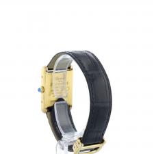 Gents Cartier Tank W1002753 G/P case with White dial