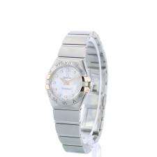 Ladies Omega Constellation 12320246055005 18ct Rose Gold   Stainless Steel case with MOP Diamond dial