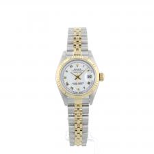 Ladies Rolex DateJust 69173 18ct Yellow Gold   Stainless Steel case with White dial