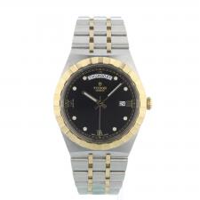 Gents Tudor Tudor Royal 28603 18ct Yellow Gold Stainless Steel case with Black dial