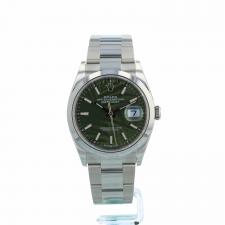 Gents Rolex Datejust 36 126200 Steel case with Green dial