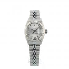 Ladies Rolex Datejust 69174 Steel case with Silver and Diamond dial