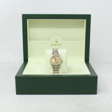 Ladies Rolex Datejust 179173 18ct Yellow Gold   Stainless Steel case with Champagne dial