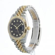 Gents Rolex Datejust 126333 18ct Yellow Gold   Stainless Steel case with Black Diamond Set  dial