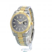 Gents Rolex Datejust 41 126333 18ct Yellow Gold Stainless Steel case with Black dial