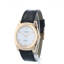 Gents Rolex Cellini 5330/5 18ct Rose Gold case with White dial
