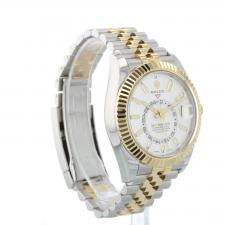 Gents Rolex Sky Dweller 326933 18ct Yellow Gold Stainless Steel case with Silver dial