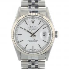 Gents Rolex DateJust 16234  case with White dial
