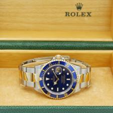 Gents Rolex Submariner Date 16613 18ct Yellow Gold Stainless Steel case with Blue dial