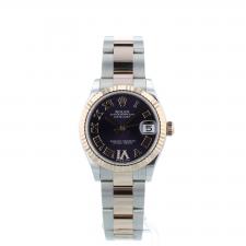 Ladies Rolex DateJust 31 278271 18ct Rose Gold   Stainless Steel case with Aubergine Diamond dial