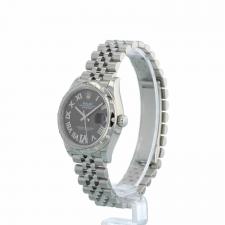 Ladies Rolex DateJust 31 278344RBR Steel case with Grey dial