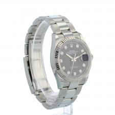 Gents Rolex DateJust 126234 Steel case with Black Diamond Set  dial