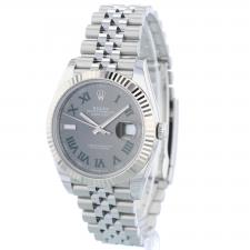 Gents Rolex Datejust 41 126334 Steel case with Wimbledon dial